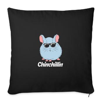 Chinchilla - Housse de coussin décorative 45 x 45 cm - noir - Devant