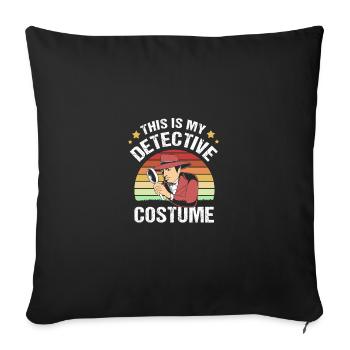 Détective - Housse de coussin décorative 45 x 45 cm - noir - Devant