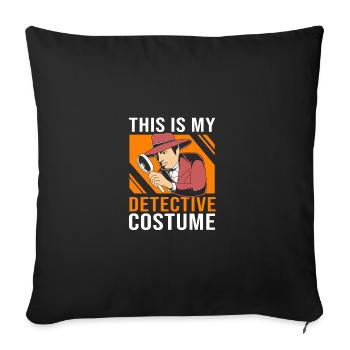 Détective - Housse de coussin décorative 45 x 45 cm - noir - Devant