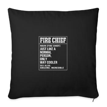 Feuerwehrmann Kind - Sofakissenbezug 45 x 45 cm - Schwarz - Vorne