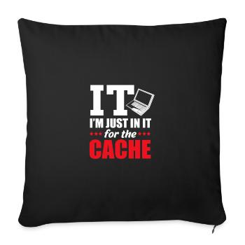 Tech Support - Sofa pillowcase 17,3'' x 17,3'' (45 x 45 cm) - black - Front