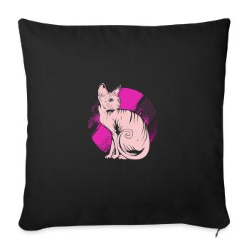 Sphynx - Sofakissenbezug 45 x 45 cm - Schwarz - Vorne