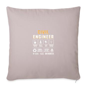 Civil Engineer Construction Site Construction Worker - Sofa pillowcase 17,3'' x 17,3'' (45 x 45 cm) - light taupe - Front
