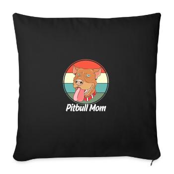 Pitbull - Housse de coussin décorative 45 x 45 cm - noir - Devant