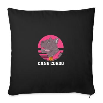 Cane Corso - Sofa pillowcase 17,3'' x 17,3'' (45 x 45 cm) - black - Front