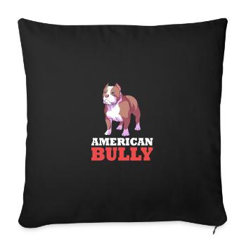 American Bully Pet Dog Dog Cadeau pour chien - Housse de coussin décorative 45 x 45 cm - noir - Devant