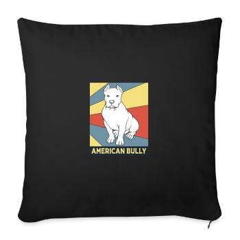 American Bully Pet Dog Dog Cadeau pour chien - Housse de coussin décorative 45 x 45 cm - noir - Devant