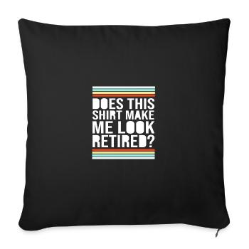 Pension 2025 Retirement 2025 Pensioner Pensioner Pensioner - Sofa pillowcase 17,3'' x 17,3'' (45 x 45 cm) - black - Front