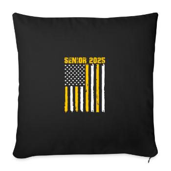 Class of 2025 Abitur Abiturient Abitur 2025 - Sofa pillowcase 17,3'' x 17,3'' (45 x 45 cm) - black - Front