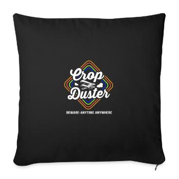 Crop Duster Airplane Pilot - Sofa pillowcase 17,3'' x 17,3'' (45 x 45 cm) - black - Front