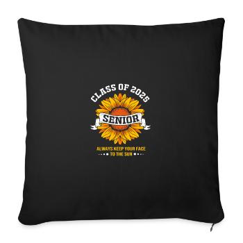 Class of 2025 - Sofa pillowcase 17,3'' x 17,3'' (45 x 45 cm) - black - Front