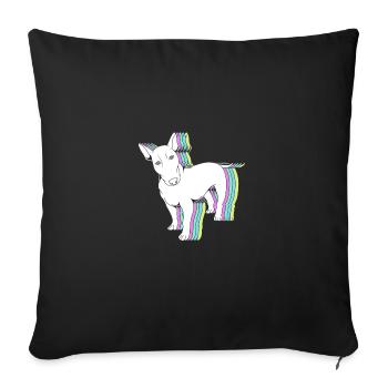 Bull terrier - Housse de coussin décorative 45 x 45 cm - noir - Devant