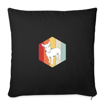 Bull terrier - Housse de coussin décorative 45 x 45 cm - noir - Devant