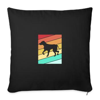 Rhodesian Ridgeback - Sofa pillowcase 17,3'' x 17,3'' (45 x 45 cm) - black - Front