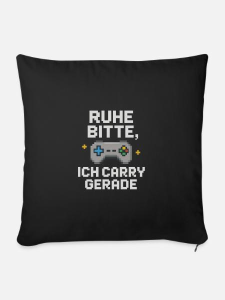 Ruhe Bitte Pixel Controller Grafik - Sofakissenbezug 45 x 45 cm - Schwarz