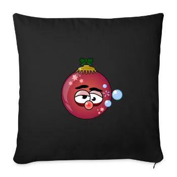 Ornement de Noël ivre - Housse de coussin décorative 45 x 45 cm - noir - Devant
