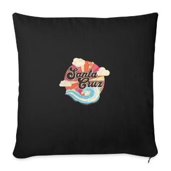 Santa Cruz Hoodie CA California Beach Kalifornien - Housse de coussin décorative 45 x 45 cm - noir - Devant