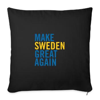 Rendre à la Suède sa grandeur - Housse de coussin décorative 45 x 45 cm - noir - Devant