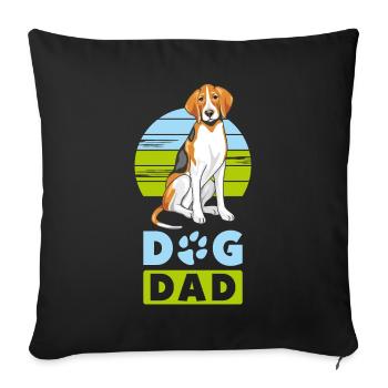 Foxhound Hund Papa - Sofakissenbezug 45 x 45 cm - Schwarz - Vorne