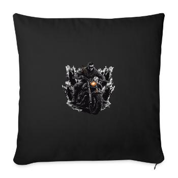 Motorcycle Biker - Sofa pillowcase 17,3'' x 17,3'' (45 x 45 cm) - black - Front