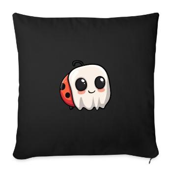 Ladybug Halloween Funny Ghost - Sofa pillowcase 17,3'' x 17,3'' (45 x 45 cm) - black - Front