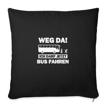 Busfahrer Busfahrerin Busfahrerinnen Geschenk - Sofakissenbezug 45 x 45 cm - Schwarz - Vorne