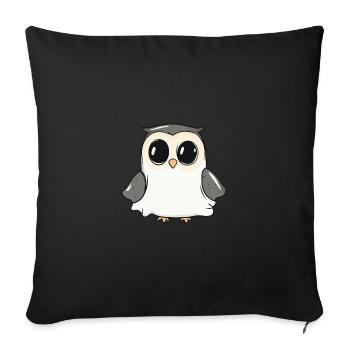 Owl Halloween Funny Ghost - Sofa pillowcase 17,3'' x 17,3'' (45 x 45 cm) - black - Front