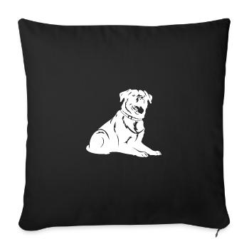 Rottweiler Dog Silhouette - Sofa pillowcase 17,3'' x 17,3'' (45 x 45 cm) - black - Front