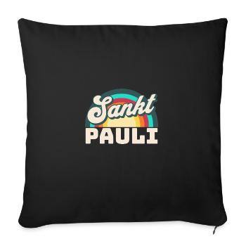 Sankt Pauli St.Pauli Hamburg Paulian Hamburger - Sofa pillowcase 17,3'' x 17,3'' (45 x 45 cm) - black - Front