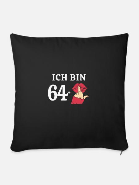65 Jahre Geburtstagsspruch Runder Geburtstag 65. - Sofakissenbezug 45 x 45 cm - Schwarz