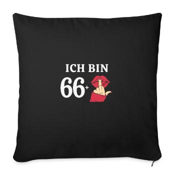 67 Jahre Geburtstagsspruch Runder Geburtstag 67. - Sofakissenbezug 45 x 45 cm - Schwarz - Vorne