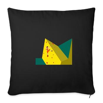 Climbing, bouldering, sport climbing, climbing wall - Sofa pillowcase 17,3'' x 17,3'' (45 x 45 cm) - black - Front