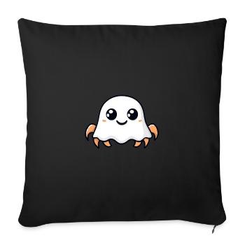 crabe crabe Halloween drôle fantôme - Housse de coussin décorative 45 x 45 cm - noir - Devant