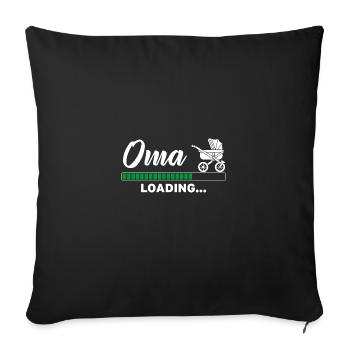Oma loading - Sofakissenbezug 45 x 45 cm - Schwarz - Vorne