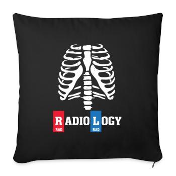 Radiologie Radiologe Geschenk - Sofakissenbezug 45 x 45 cm - Schwarz - Vorne