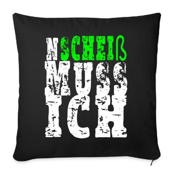 Je dois chier - Housse de coussin décorative 45 x 45 cm - noir - Devant
