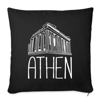Athen - Sofakissenbezug 45 x 45 cm - Schwarz - Vorne