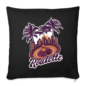 Roulette Miami - Sofakissenbezug 45 x 45 cm - Schwarz - Vorne