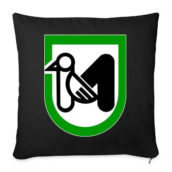 Marken Italien - Sofakissenbezug 45 x 45 cm - Schwarz - Vorne