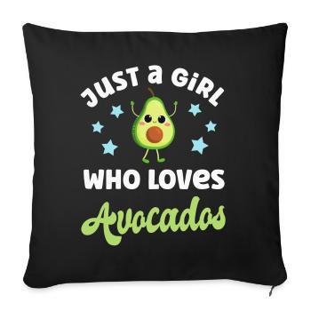 Avocado - Sofa pillowcase 17,3'' x 17,3'' (45 x 45 cm) - black - Front