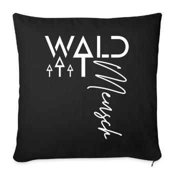 Waldmensch - Sofakissenbezug 45 x 45 cm - Schwarz - Vorne