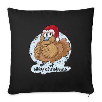 Silky Christmas - Sofa pillowcase 17,3'' x 17,3'' (45 x 45 cm) - black - Front