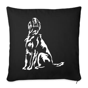 Irish Setter "Black Edition" - Sofa pillowcase 17,3'' x 17,3'' (45 x 45 cm) - black - Front
