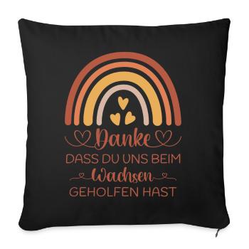 Erzieherin Danke Abschied Kita Kindergarten  - Sofakissenbezug 45 x 45 cm - Schwarz - Vorne