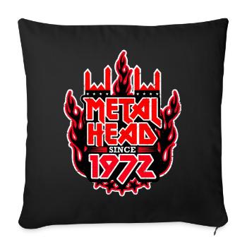 MÉTALLEUX depuis 1972 - Housse de coussin décorative 45 x 45 cm - noir - Devant