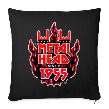 METALHEAD depuis 1955 - Housse de coussin décorative 45 x 45 cm - noir - Devant