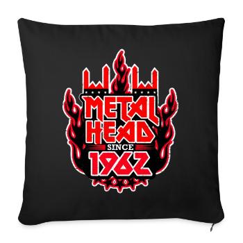 METALHEAD depuis 1962 - Housse de coussin décorative 45 x 45 cm - noir - Devant