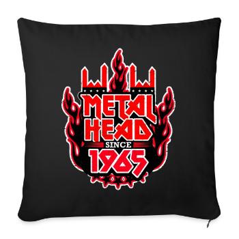 METALHEAD depuis 1965 - Housse de coussin décorative 45 x 45 cm - noir - Devant