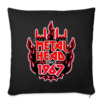 METALHEAD depuis 1967 - Housse de coussin décorative 45 x 45 cm - noir - Devant