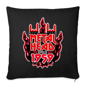METALHEAD depuis 1959 - Housse de coussin décorative 45 x 45 cm - noir - Devant